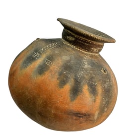 Pre Columbian Mayan Style Ceramic Pottery Vessel
