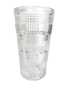 Ralph Lauren Glen Plaid Clear Crystal Glass Vase