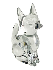 Daum France Fennec Fox Crystal Art Glass Sculpture
