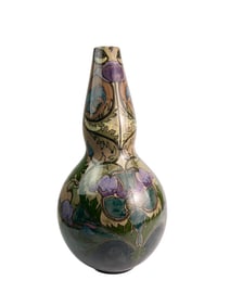 Zuid Gouda Art Nouveau Double Gourd Ceramic Vase