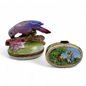 Lot of 2 Limoges Halcyon Days Trinket Boxes