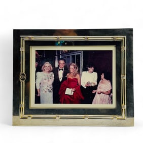 Gucci GG Silverplate Bamboo Style Photo Frame