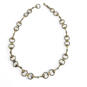 Gucci Equestrian Horsebit Chain Link Unisex Belt