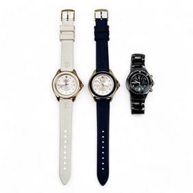 Lot of 3 Michelle Designer Unisex Wrist Watches