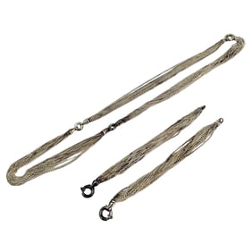 Sterling Silver Multi-Strand Bracelet and Necklace
