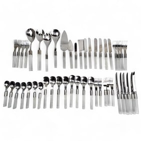 48 Frontier Forge Stainless Lucite Handle Flatware