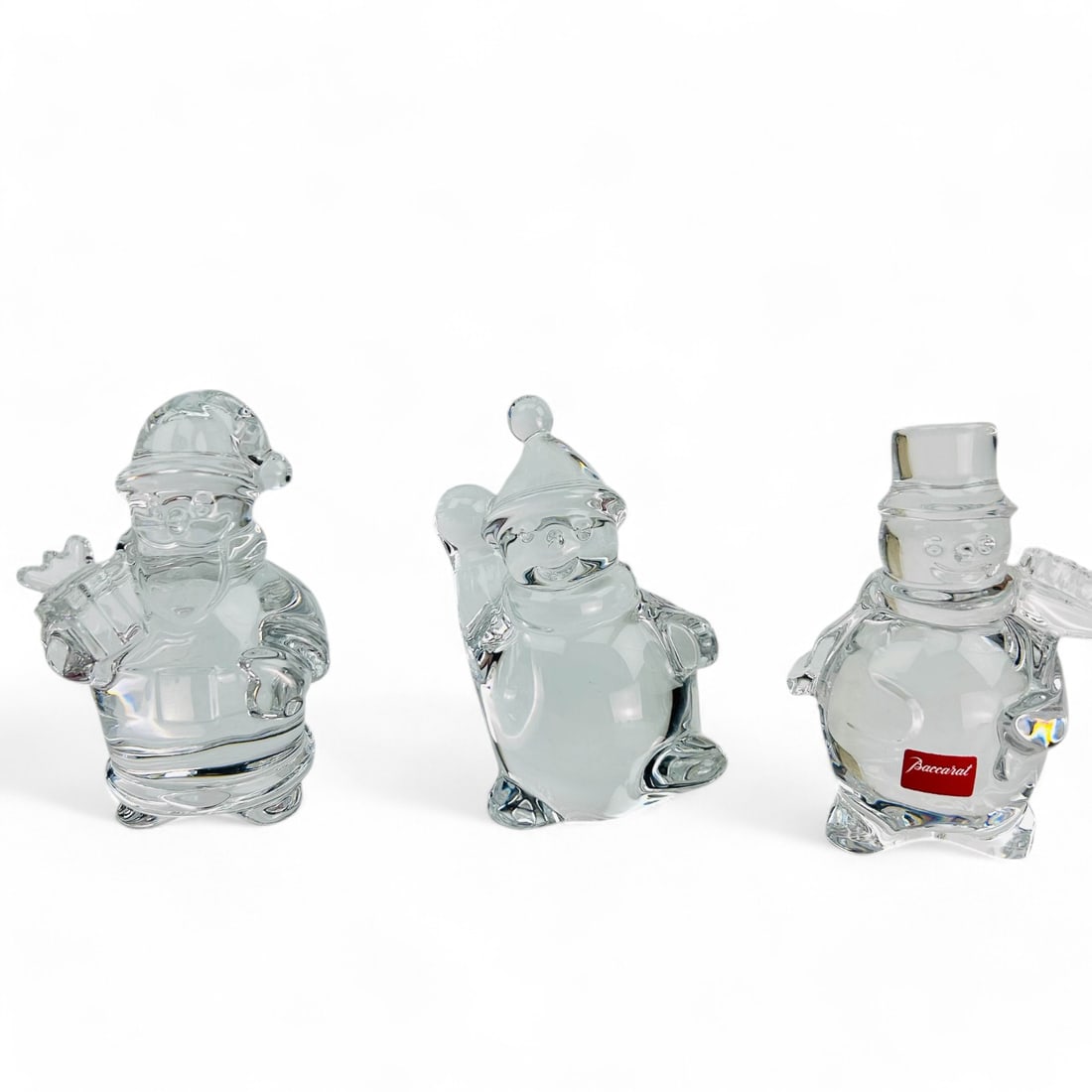 Baccarat Noel Snowman & Santa Crystal Figurine 3pc (1 of 4)