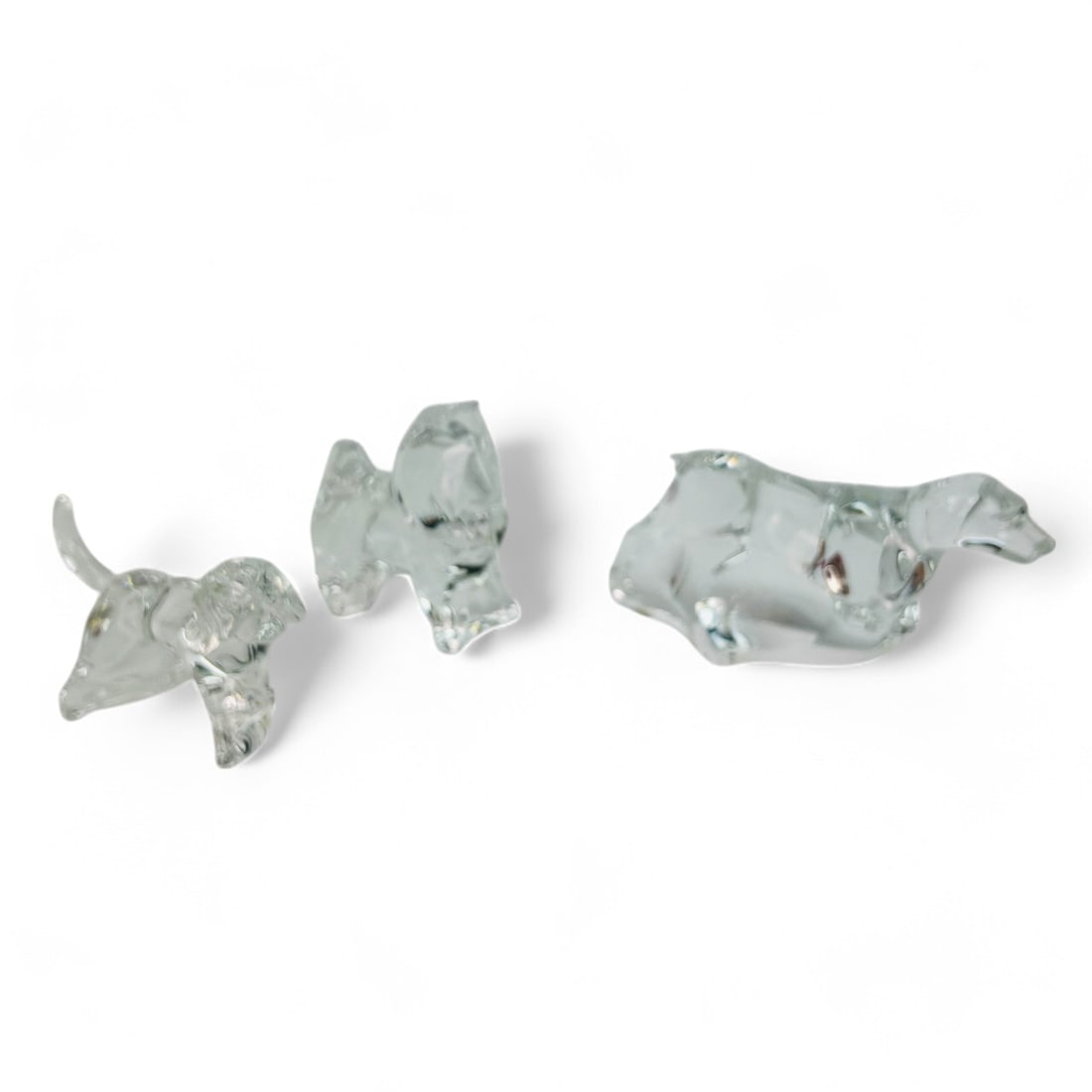 Baccarat France Crystal Dog Glass Figurines 3pc (1 of 4)