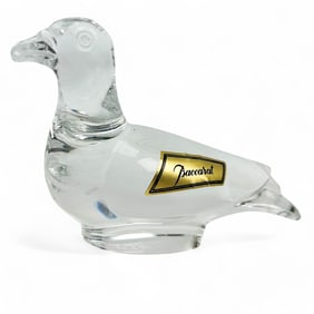 Baccarat France Crystal Turtle Dove Bird Figurine