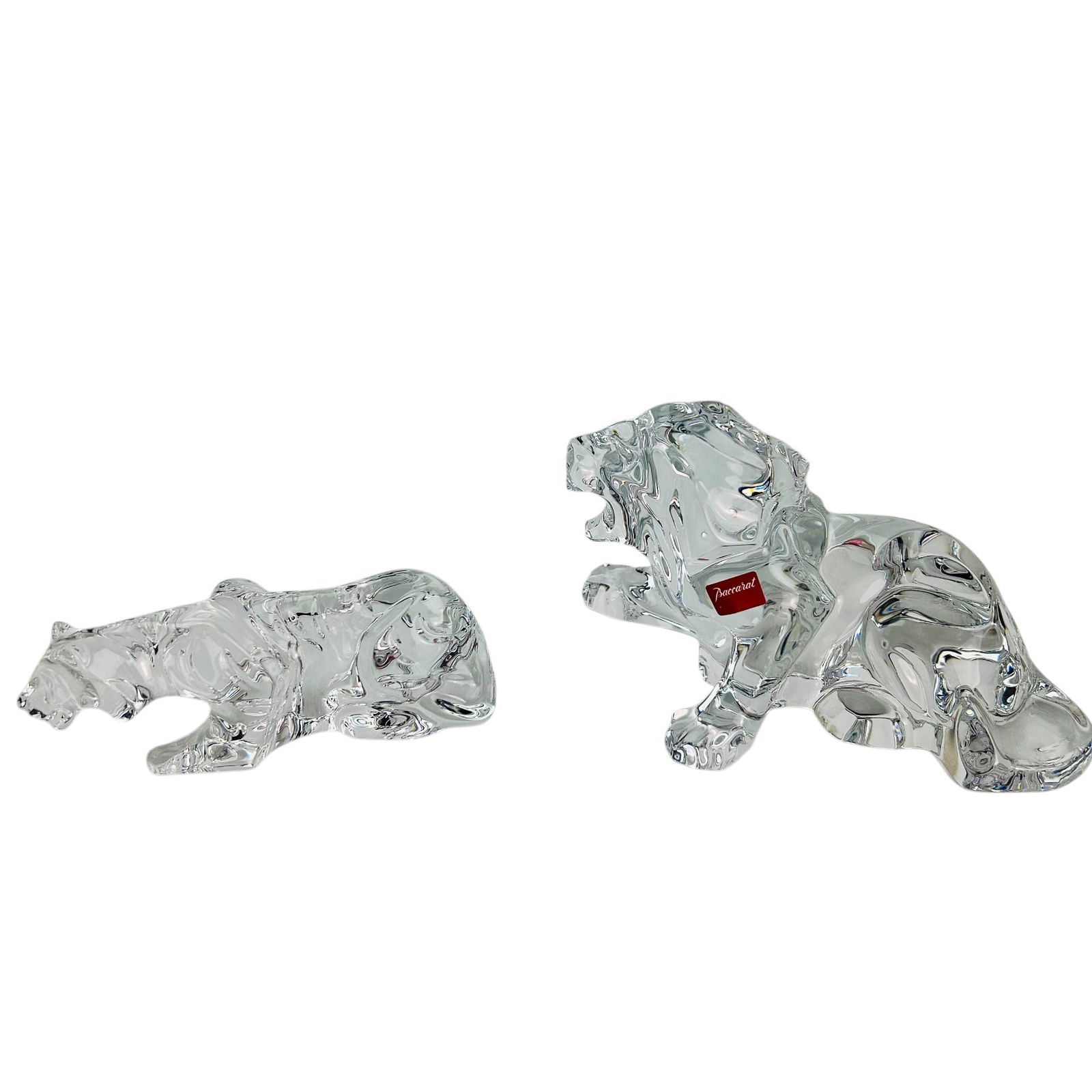 Baccarat Crystal Lion & Tiger Art Glass Sculptures (1 of 4)