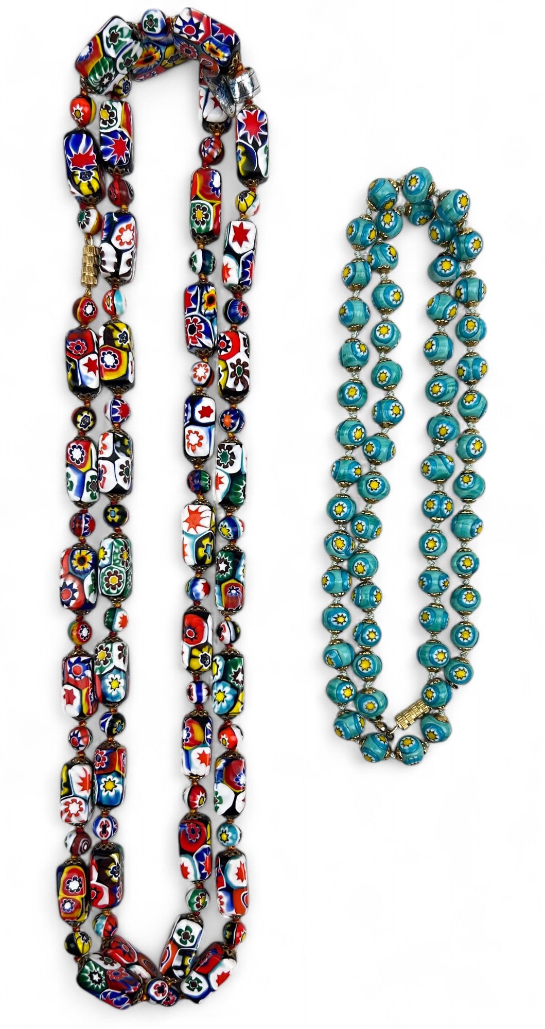 Murano Millefiori Italian Art Glass Bead Necklaces (1 of 6)