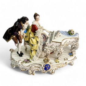 Volkstedt Germany Dresden Lace Porcelain Figurine