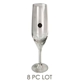 Rosenthal Iris Frosted Stem Champagne Flutes Set 8