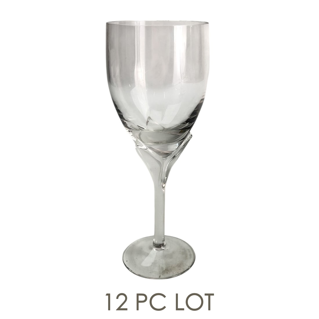 Rosenthal Iris Frosted Stem Red Wine Glasses 12pc: An estate lot of a total of twelve (12) clear crystal bar barware red wine glass goblets by Rosenthal. Pattern : Iris (Frosted Stem). Production years : 1979 - 1990. All feature the signature “Iris&