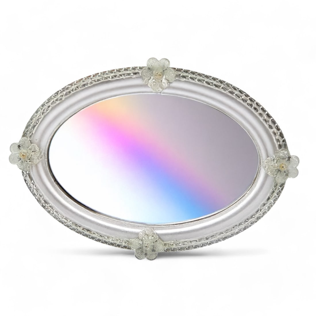 Murano Venetian Glass Oval Vanity Tray Plateau (1 of 4)