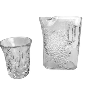 Kosta Boda & Riedel Crystal Glass Vase Jug 2pc LOT
