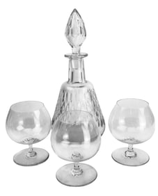 Baccarat Crystal Barware Brandy Goblets & Decanter