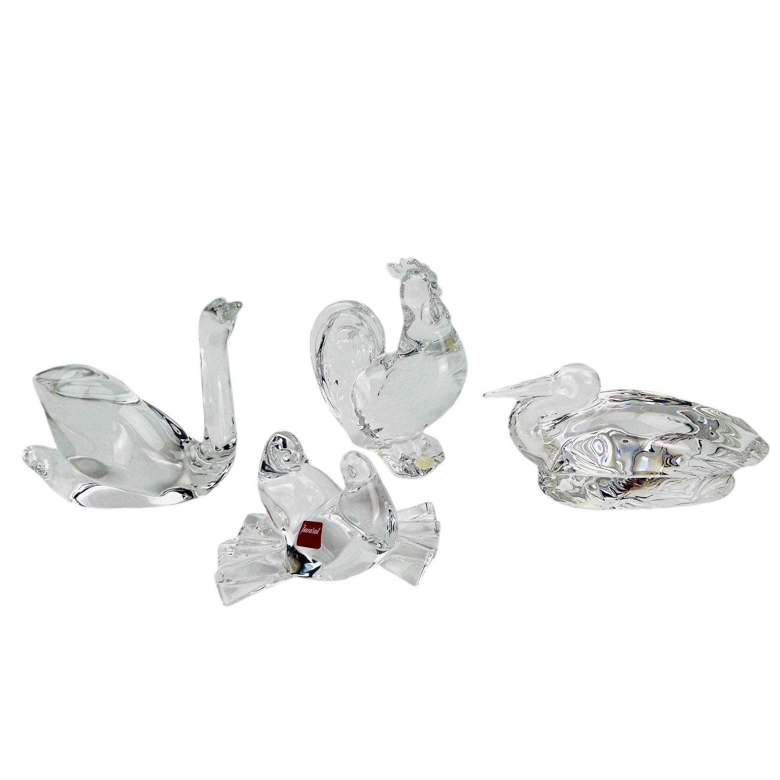 Baccarat Swan Rooster Pelican Dove Glass Figurines (1 of 5)
