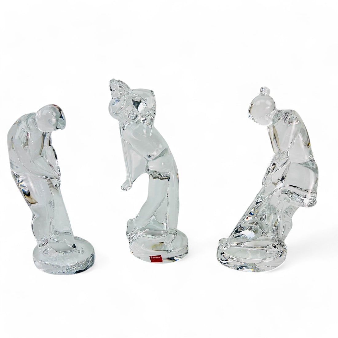 Baccarat Crystal Golfer Art Glass Figurine LOT (1 of 4)