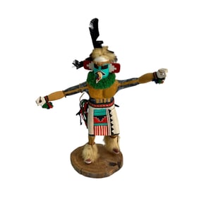 Native American Indian Wooden Kachina Doll SIGNED