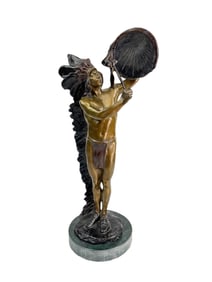 American Indian Bronze Sculpture after C Humphriss
