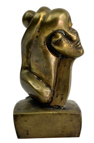 Ziva Caspi 20thC Israel Abstract Bronze Sculpture