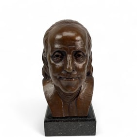Stuart Williams Bronze Bust of Benjamin Franklin