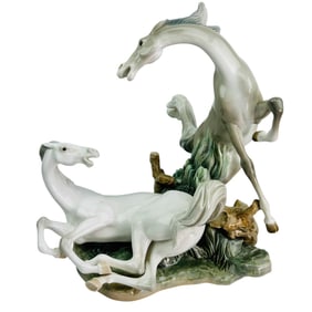 Lladro Playful Horses #4597 Porcelain Figurine