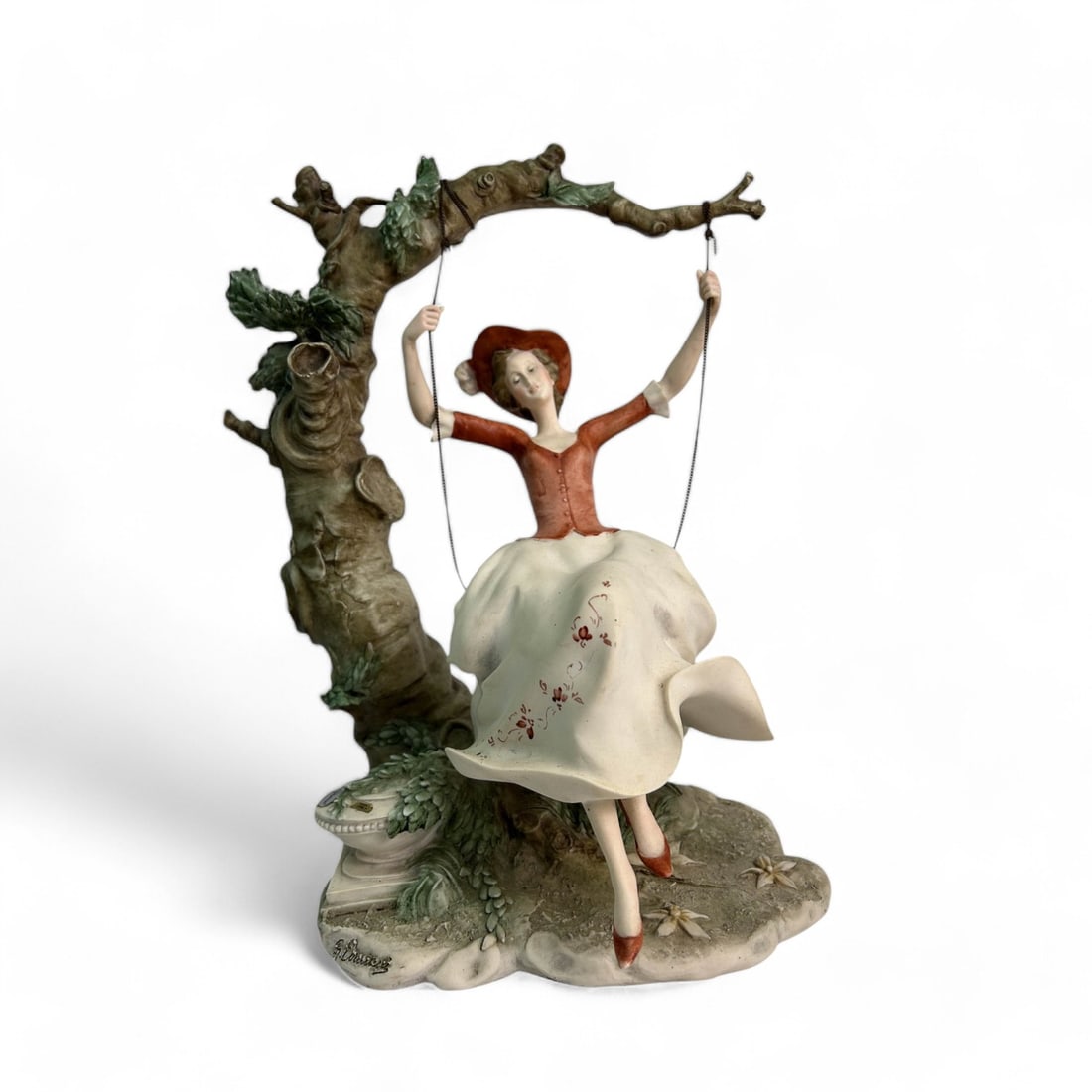 Giuseppe Armani Capodimonte Lady on Swing Figurine (1 of 8)