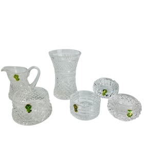 Waterford Irish Crystal Creamer Sugar Vase Ashtray