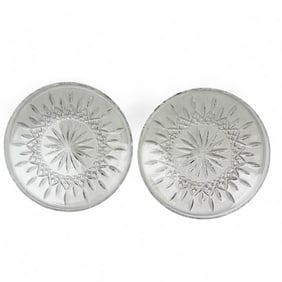 Waterford Crystal Lismore 12" Cake Plates 2pc LOT