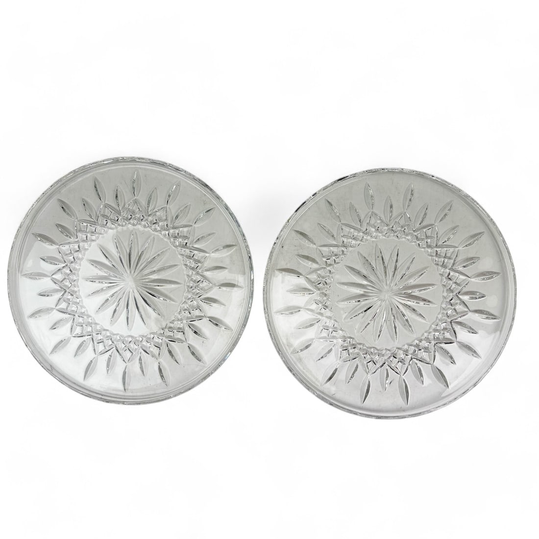 Waterford Crystal Lismore 12" Cake Plates 2pc LOT (1 of 4)