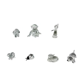 Swarovski Cat Beagle Swan Beaver Dog Ladybird 7pc