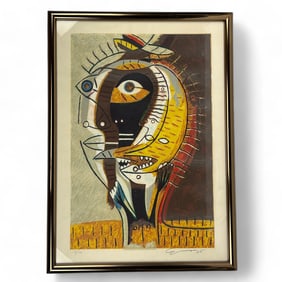 Ever Fonseca b1938 Colored Abstract Lithograph