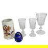 Russian Faberge Style Crystal Glass Porcelain Mug