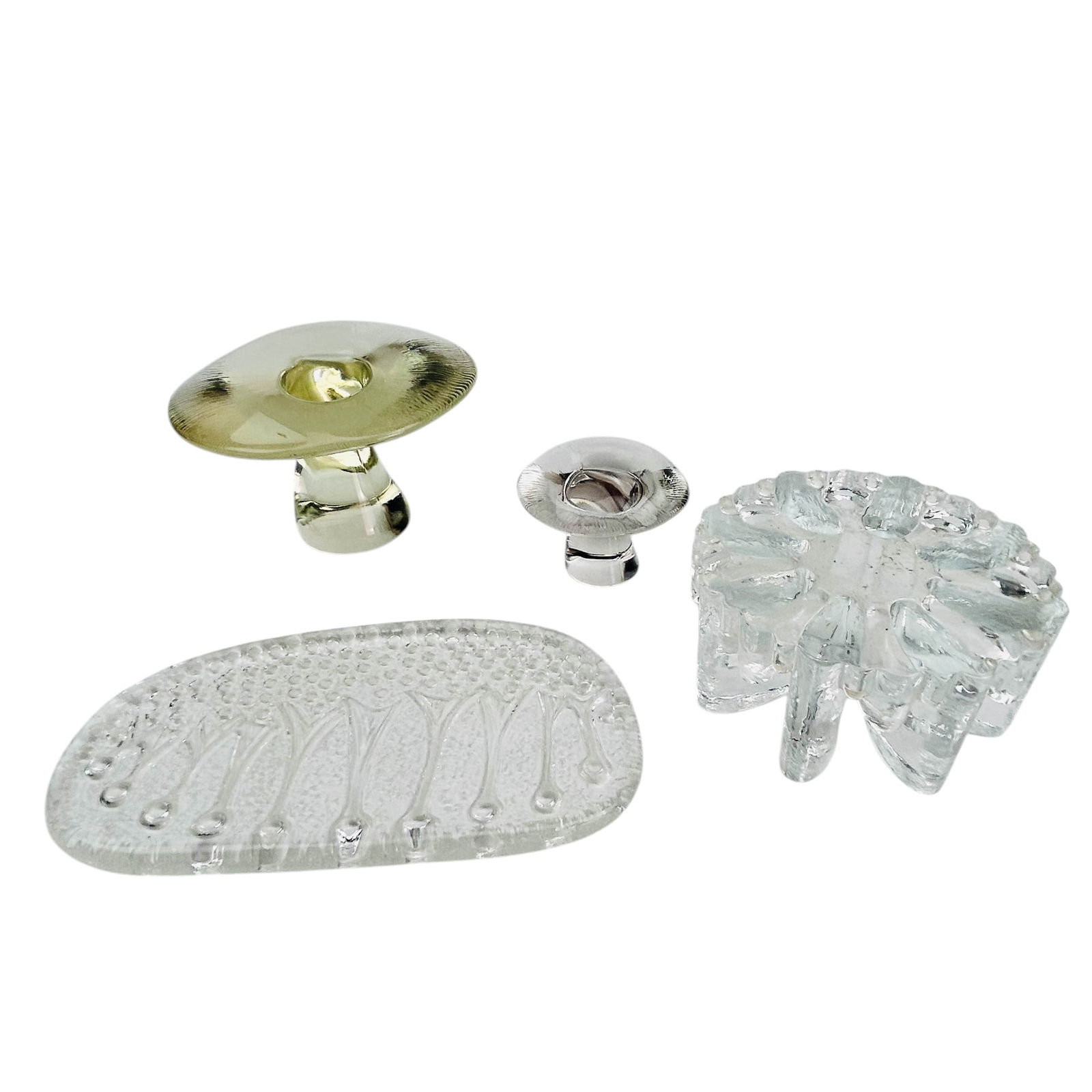 Belmondo Pukeberg Viking Glass Mushroom Tray LOT (1 of 7)