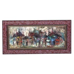 Paris School Figural & Architectural Oil Painting