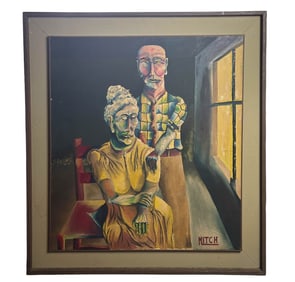 Philip Mitchell American 20C Figural Oil Painting