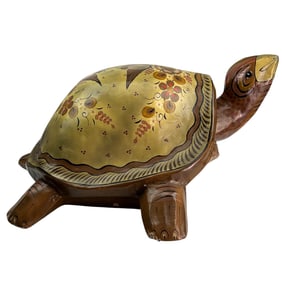 Papier Mache Folk Art LARGE 29" Tortoise Sculpture