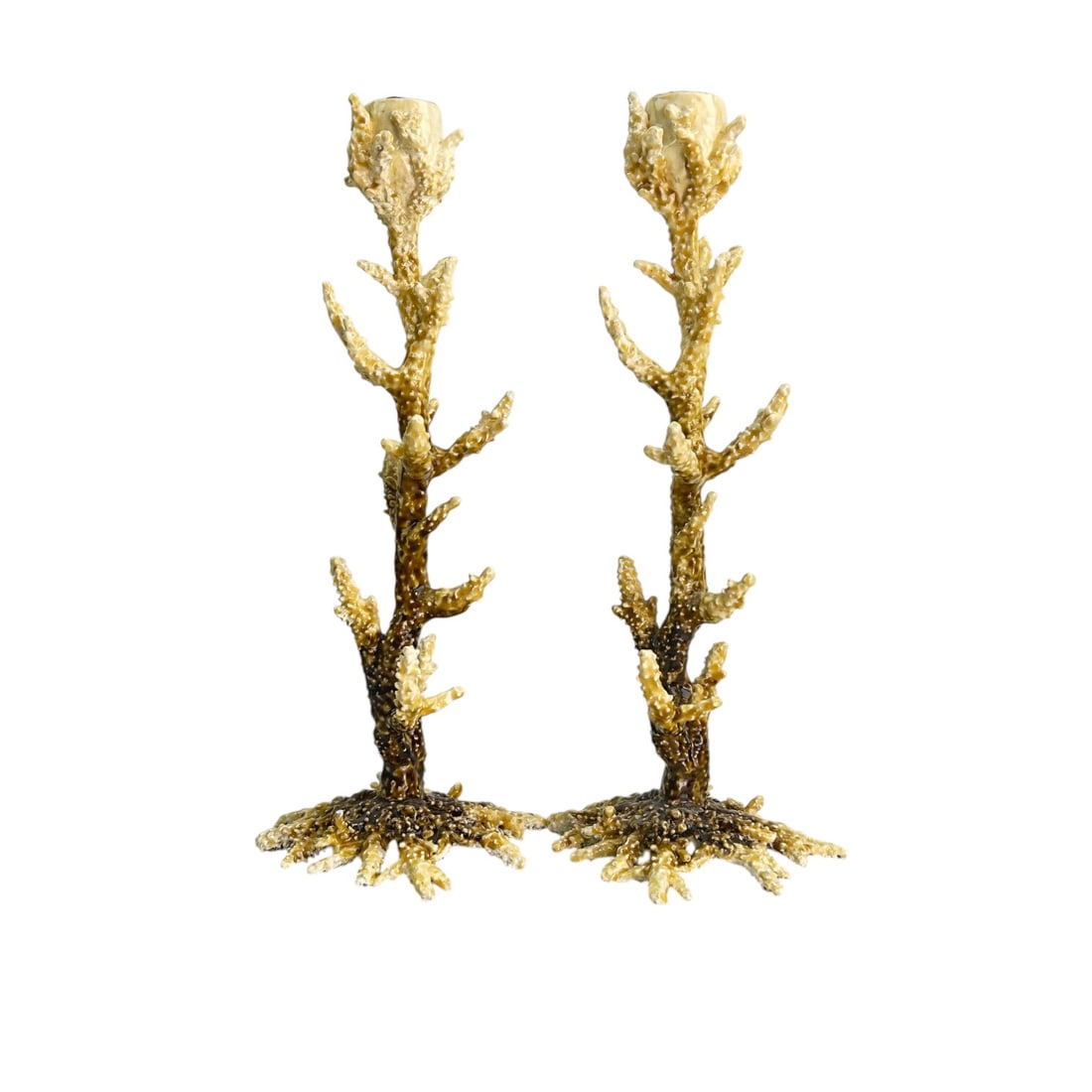 Olivia Riegel Enamel Coral Reef Candle Holders PAIR (1 of 5)