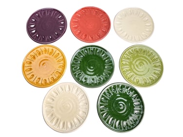 Horchow Italy 9 1/2" Multicolor Ceramic Plates 8pc