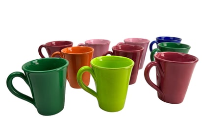 Bizzirri Italian Ceramic Coffee Tea Mugs 10pc LOT