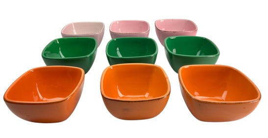 Bizzirri Italian Ceramic Soup Cereal Bowls 9pc LOT