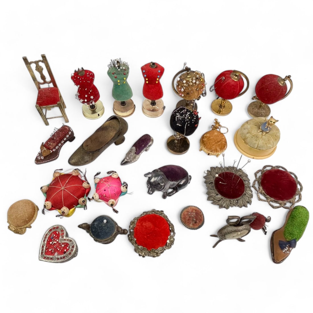 Vintage Estate Lot of 26 Decorative Pin Cushions (1 of 6)