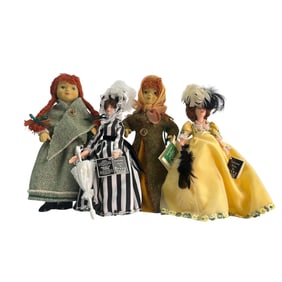 Peggy Nisbet & Marie Enright Handmade Dolls 4p LOT