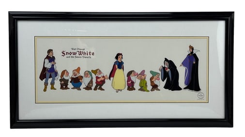 Disney Snow White Seven Dwarfs LE Colored Sericel