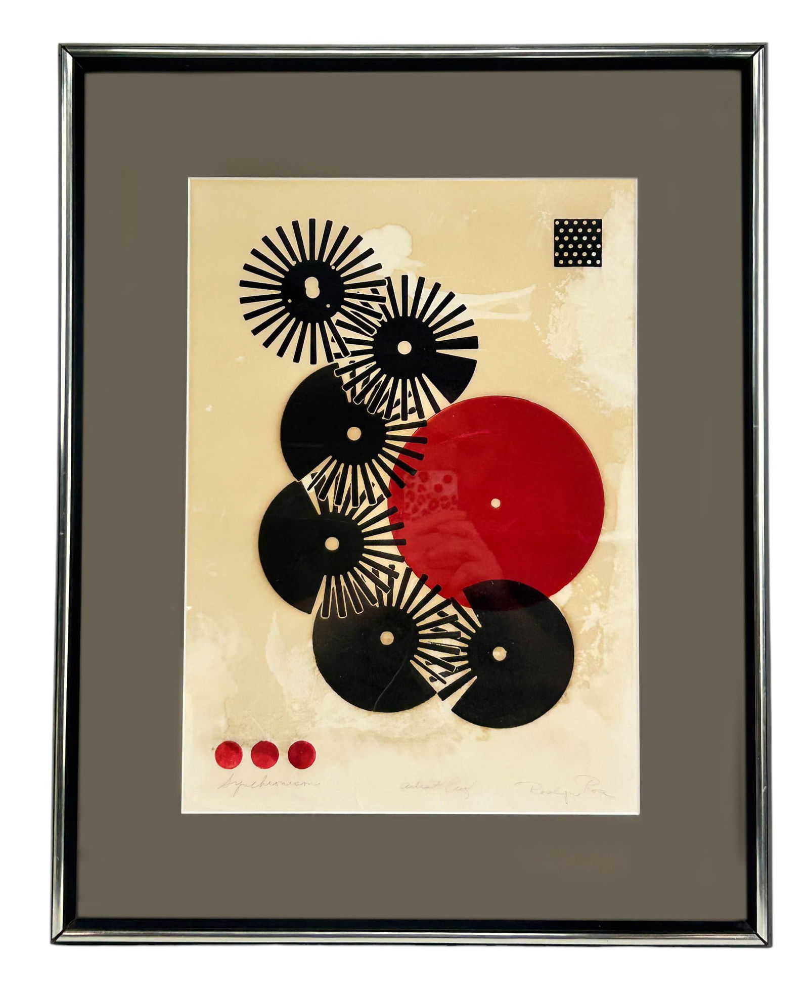 Roslyn Rose b1929 Abstract Color Lithograph SIGNED (1 of 5)