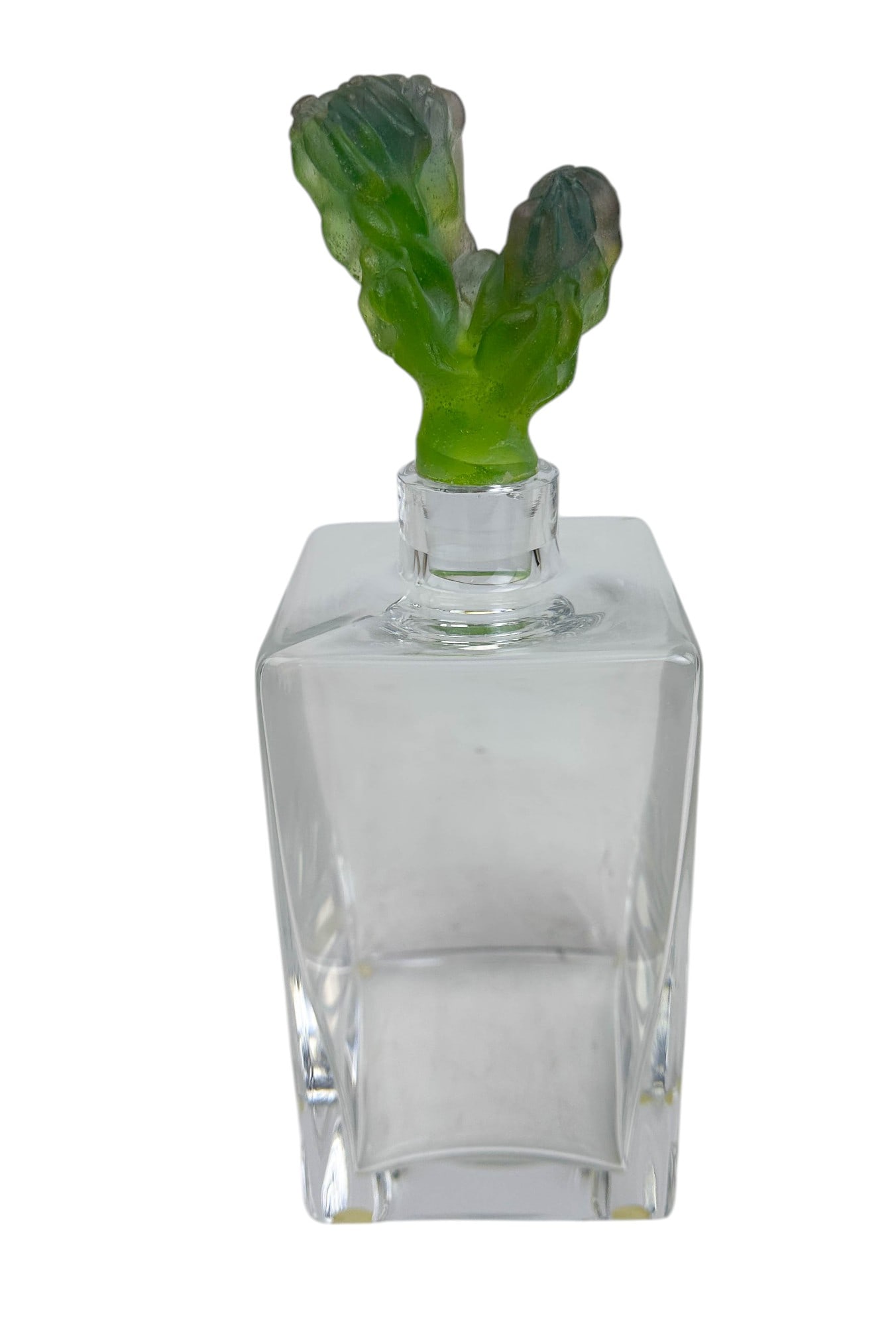 Daum Crystal Decanter Pate De Verre Cactus Stopper (1 of 7)
