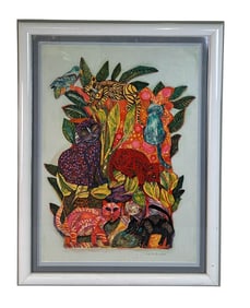 Judith Bledsoe b1938 Kat Kins Colored Lithograph