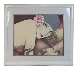 Mary Vickers Art Deco Embellished LE Lithograph